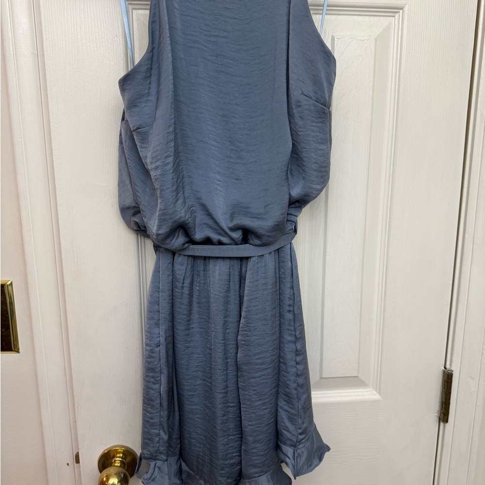 Elegant Blue Sleeveless Dress